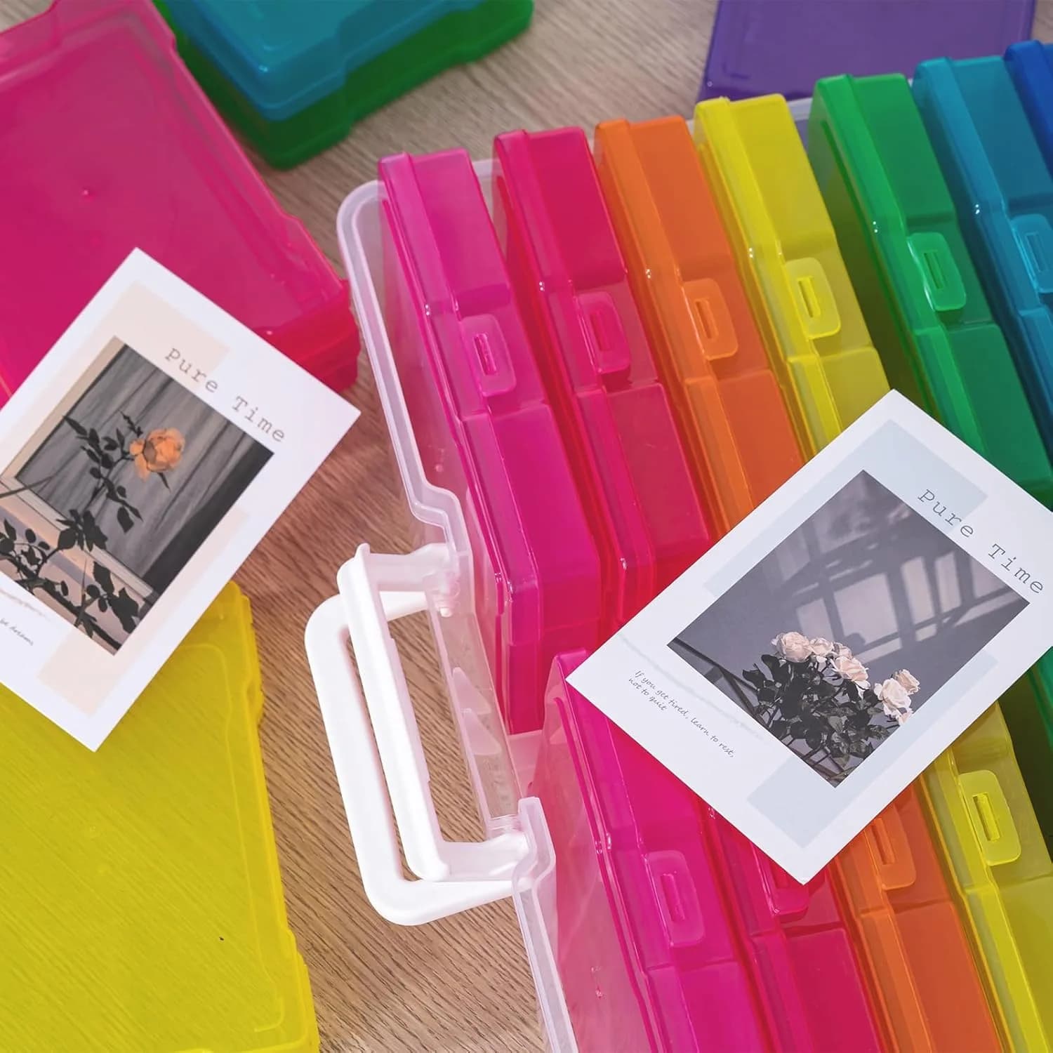 novelinks Photo Storage Box with 16 Inner Containers | 1600 Photo Capacity (Outer: 30.5x37.6x13cm, Inner: 12x17x3.1cm) - view 4