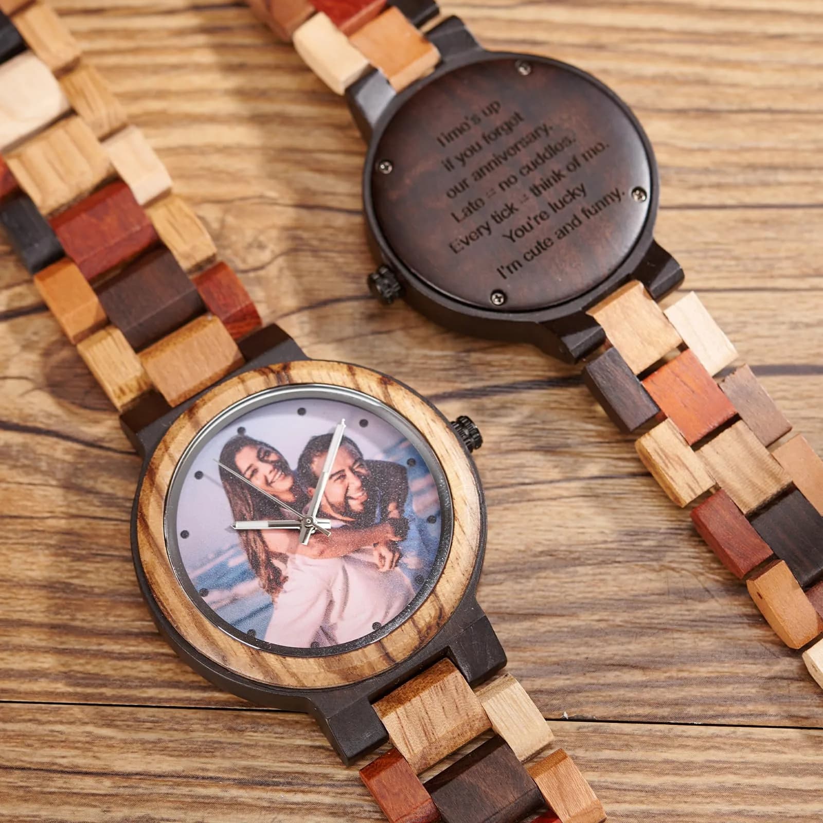 BOBO BIRD Custom Wood Watch for Women & Men | Natural Wood & Mixed Materials, Week & Date Display thumbnail 2