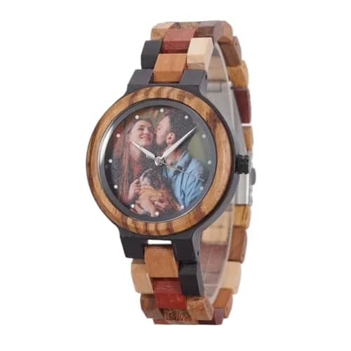 BOBO BIRD Custom Wood Watch for Women & Men | Natural Wood & Mixed Materials, Week & Date Display - view 3
