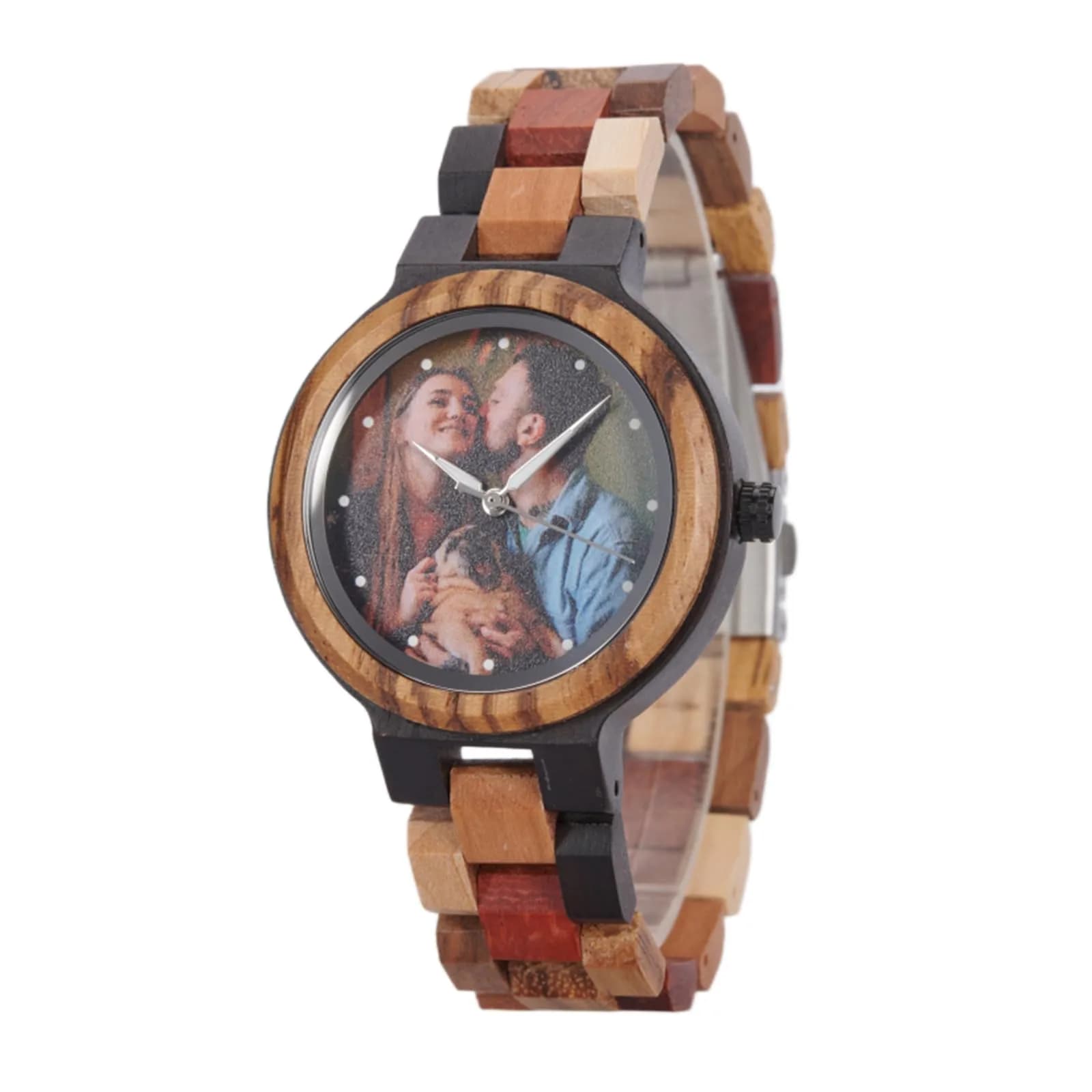 BOBO BIRD Custom Wood Watch for Women & Men | Natural Wood & Mixed Materials, Week & Date Display thumbnail 3