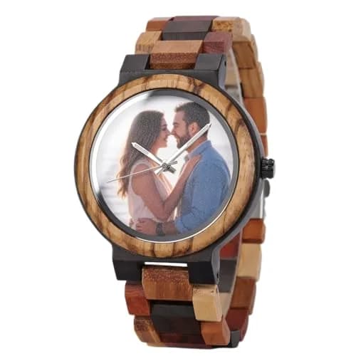 BOBO BIRD Custom Wood Watch for Women & Men | Natural Wood & Mixed Materials, Week & Date Display - view 4