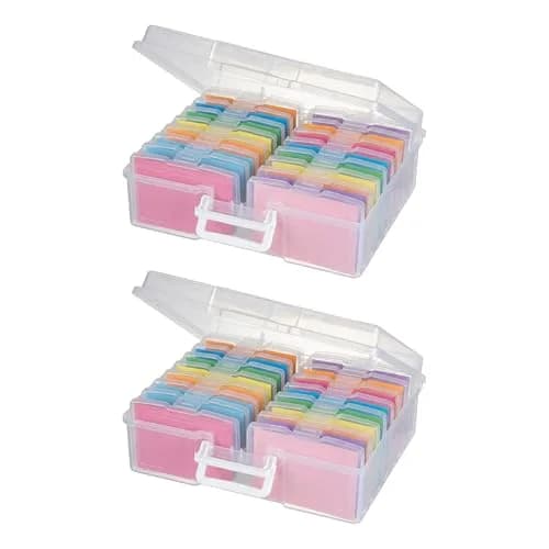novelinks Photo Storage Box with 16 Inner Containers | 1600 Photo Capacity, 39.5cm x 32.9cm x 26.7cm thumbnail 1