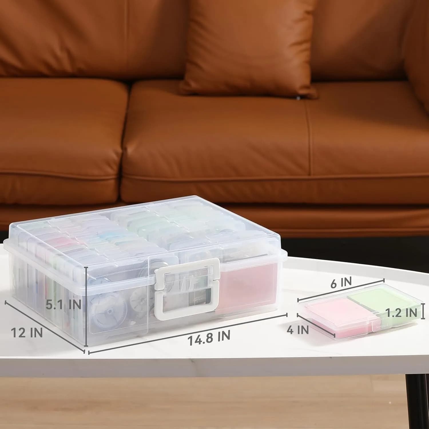 novelinks Photo Storage Box with 16 Inner Containers | 1600 Photo Capacity, 39.5cm x 32.9cm x 26.7cm - view 2