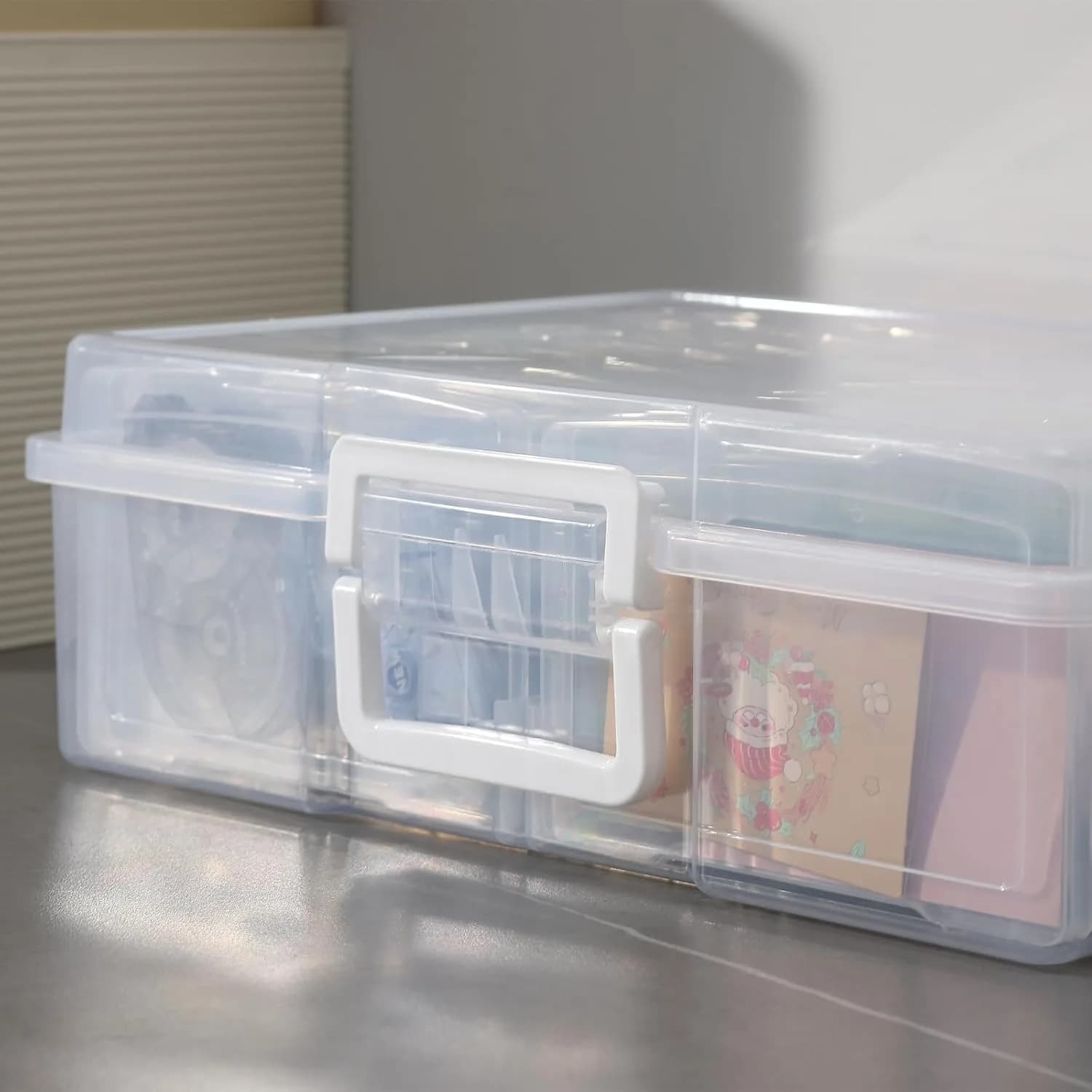 novelinks Photo Storage Box with 16 Inner Containers | 1600 Photo Capacity, 39.5cm x 32.9cm x 26.7cm - view 3