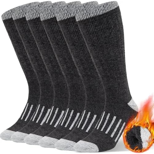 Alvada Merino Wool Hiking Socks Thermal Warm Crew Winter Boot Sock 2.27 kg (5 lb) | Itch-Free Comfort for Rugged Terrain thumbnail 1