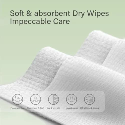 UNIFREE Facial Towels 50 Count | Ultra-Soft, Absorbent, Biodegradable, Multi-Purpose thumbnail 5