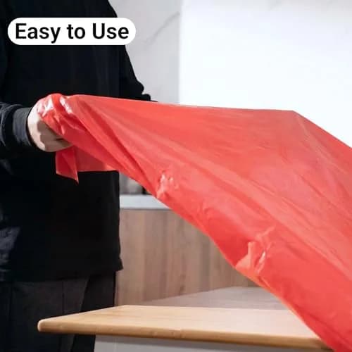 Auros 10-Pack Red Plastic Tablecloths 54x108 | Waterproof, Disposable, Fits 6-8FT Tables thumbnail 7
