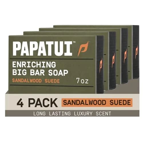 PAPATUI by Dwayne Johnson Sandalwood Suede Bar Soap 7oz | Nourishing, Masculine Scent, Vegan thumbnail 1