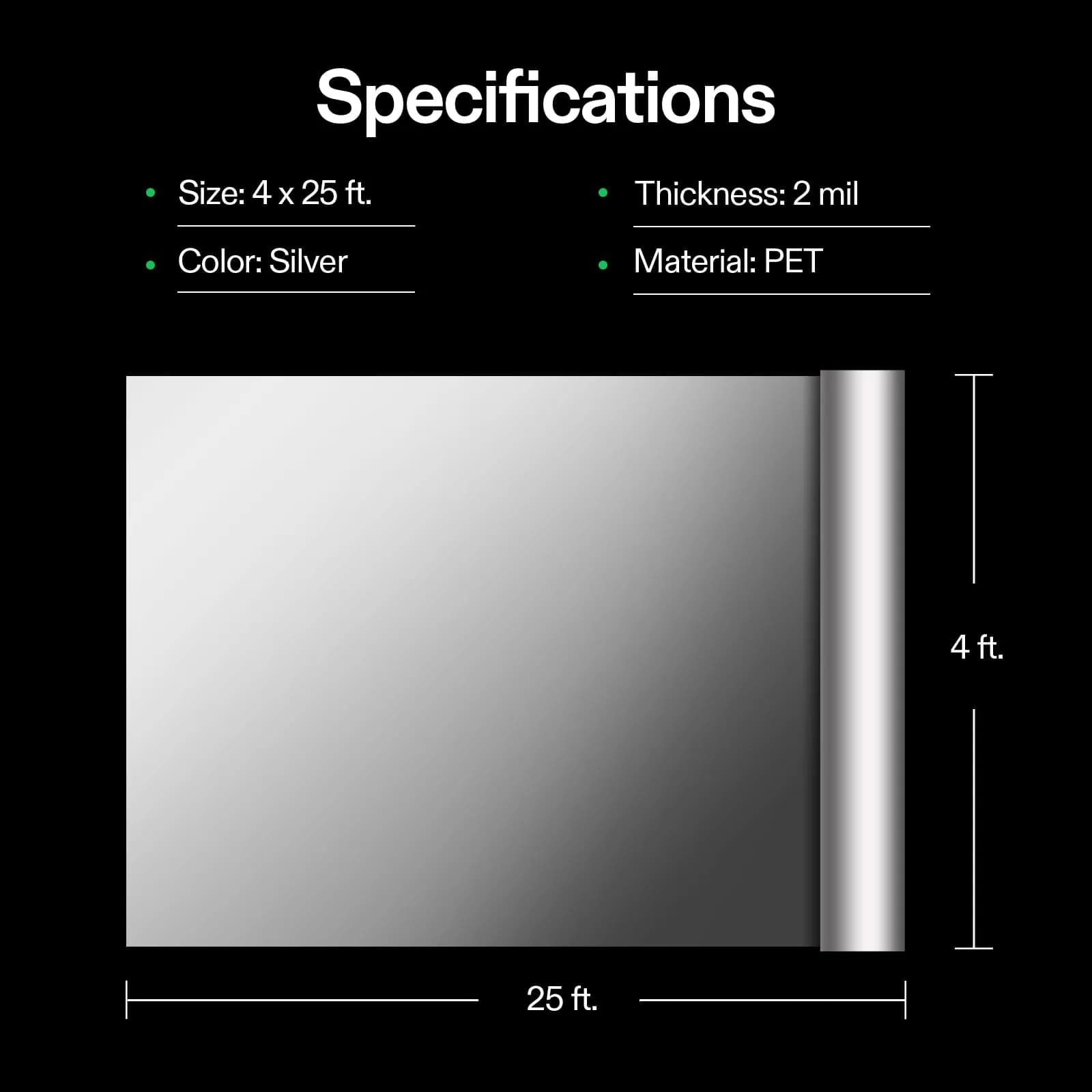 VIVOSUN Reflective Mylar Film Roll 4FT x 25FT (200 Sq Ft Total) | 95% Light Reflectivity for Grow Rooms & Indoor Use - view 3