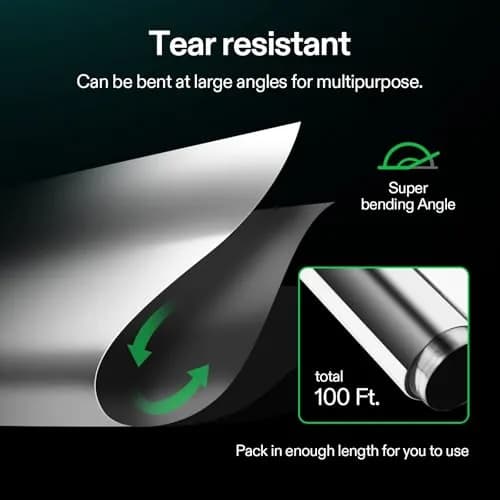 VIVOSUN Highly Reflective Mylar Film Roll 4FT x 100FT (2 Rolls, 200ft Total) | 95% Reflectivity Grow Room Liner thumbnail 1