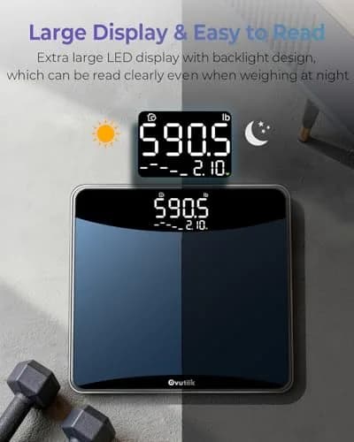 Ovutek 600lb Digital Body Weight Scale with Weight Trends & Large LED Display | 272 kg (600 lb) Capacity, 0.05 kg Accuracy thumbnail 6