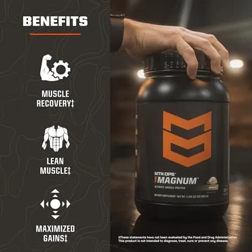 MTN OPS Magnum Whey Protein Powder, Peanut Butter Banana | 2.11 lb | Supports Lean Muscle & Recovery thumbnail 4