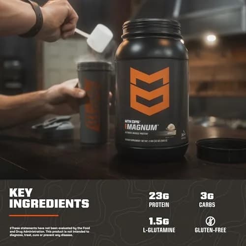 MTN OPS Magnum Whey Protein Powder, Peanut Butter Banana | 2.11 lb | Supports Lean Muscle & Recovery thumbnail 5