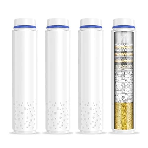 PWERAN 4 Pack Shower Filter for Handheld Shower Head | 15-Stage Hard Water Chlorine Removal | Water Softener Beads | NSF Certified - main product image