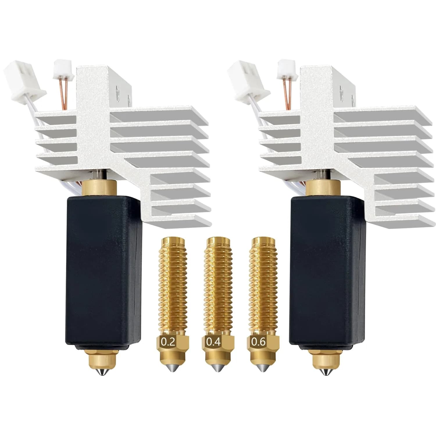 RugooSpink 2PK 0.4MM CC2 Hotend for Centauri Carbon 2 | Ceramic Hot End Upgrade for Elegoo CC2 — 2PK 0.4MM CC2 Hotend