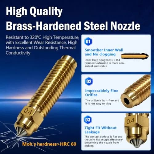 RugooSpink 2PK 0.4MM CC2 Hotend for Centauri Carbon 2 | Ceramic Hot End Upgrade for Elegoo CC2 thumbnail 5