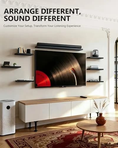 WALI Black Soundbar Mount for Sonos Arc & Arc Ultra, Set of 3 | Heavy Duty 10.2 kg (22 lbs) Capacity thumbnail 5