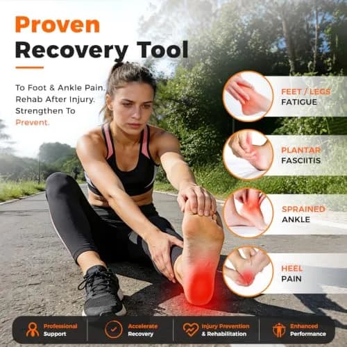 Frgofl Adjustable Balance Board for Ankle Strengthening & Stability, Blue | 32.5cm (13 inch) Rocker Board for Rehab & Standing Desk Use thumbnail 2