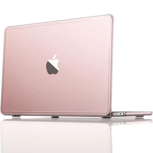 EooCoo Reinforced Anti-Crack Case for MacBook Air 13.6 inch M5-M2 Chip (2022-2026 Models) | Pink Matte Hard Shell with Shockproof Corners thumbnail 1