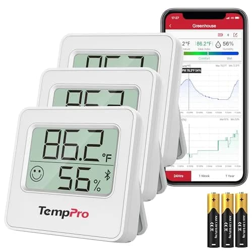 TempPro TempAir Digital Hygrometer & Thermometer 3 Pack | Indoor & Outdoor Monitoring thumbnail 1