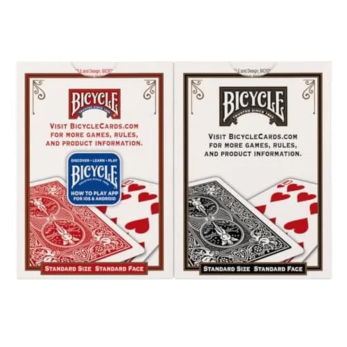 Bicycle 48-Pack Red & Black Rider Back Playing Cards | Standard Index, USA-Made thumbnail 3