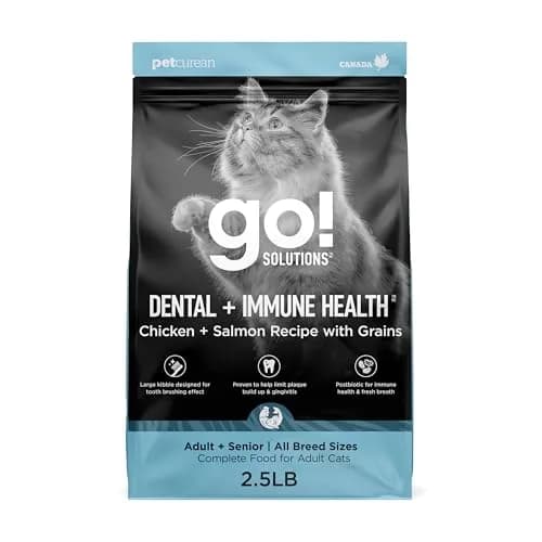 Go! Solutions Dental + Immune Health Chicken + Salmon Dry Cat Food, 2.27kg (5lb) | Supports Oral & Immune Health thumbnail 1