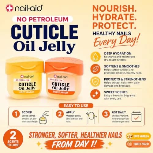 Nail-Aid Cuticle Oil Jelly 0.64 Oz | Non-Drip, Press-On Friendly, Deep Moisturization thumbnail 7