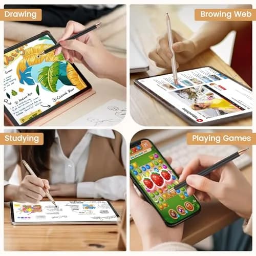 STYLUSHOME Universal Stylus Pens 2-Pack (Black/Gold) | High Precision Sensitivity for All Touch Screens thumbnail 7