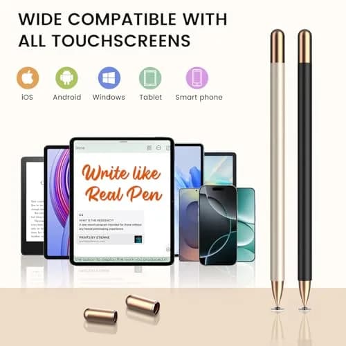 STYLUSHOME Universal Stylus Pens 2-Pack (Black/Gold) | High Precision Sensitivity for All Touch Screens thumbnail 8