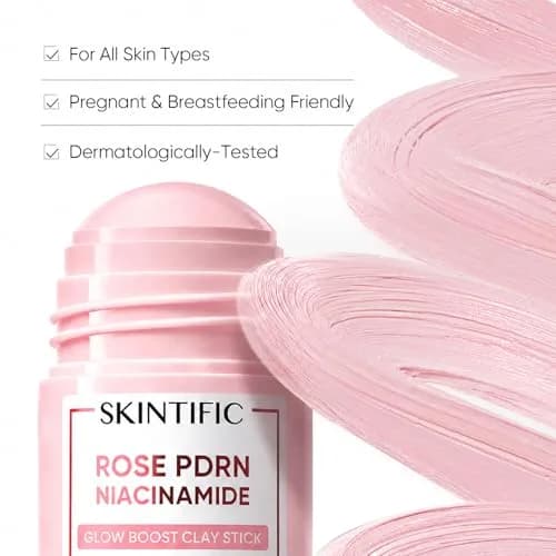 SKINTIFIC Rose PDRN Clay Mask Stick with Niacinamide & Alpha-Arbutin 30g (1.06 oz) | Deep Pore Cleansing for Oily & Dull Skin thumbnail 6