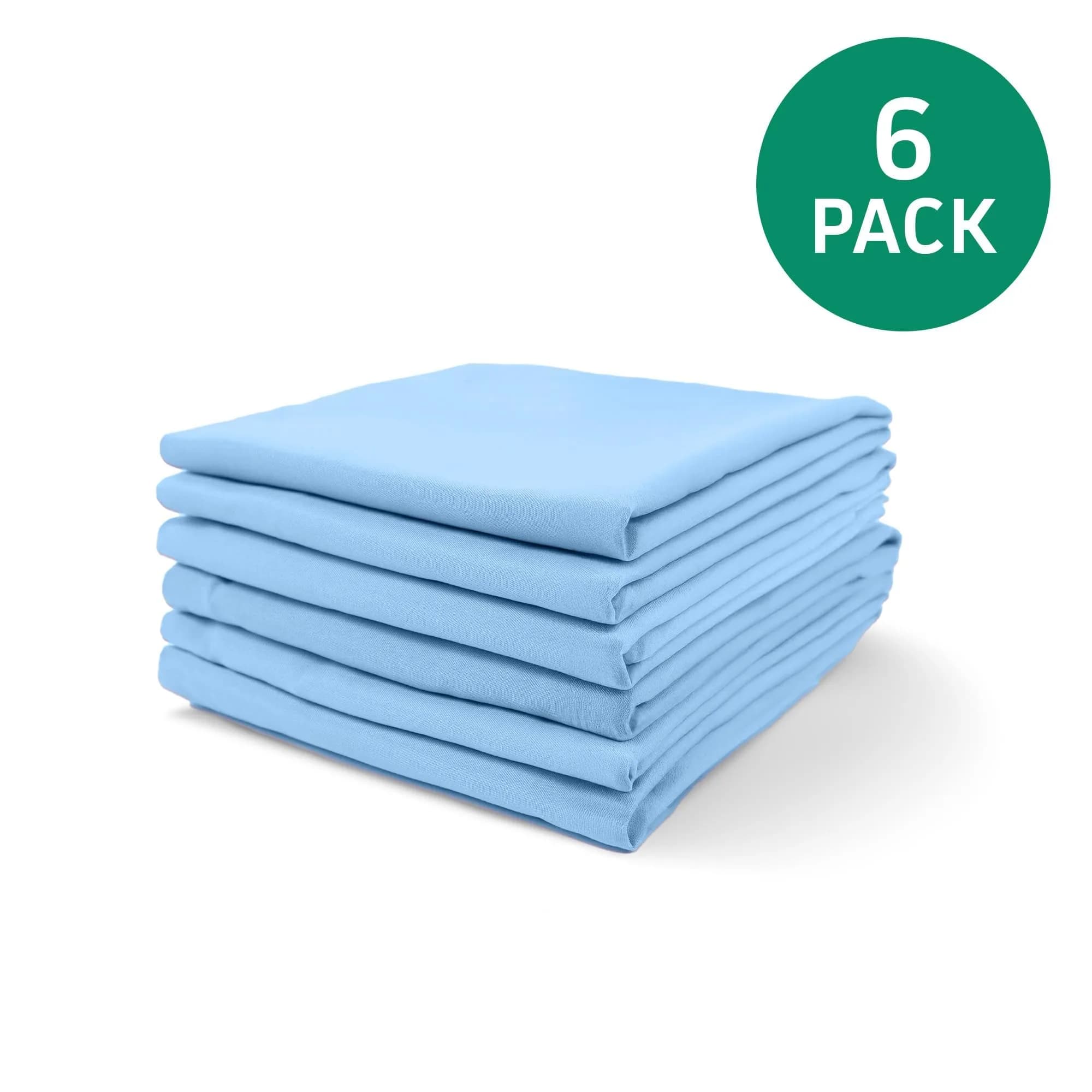 Rollee Pollee Blue Microfiber Fitted Cot Sheets - 23" x 52" - Secure Fit for Daycare Cots - view 2