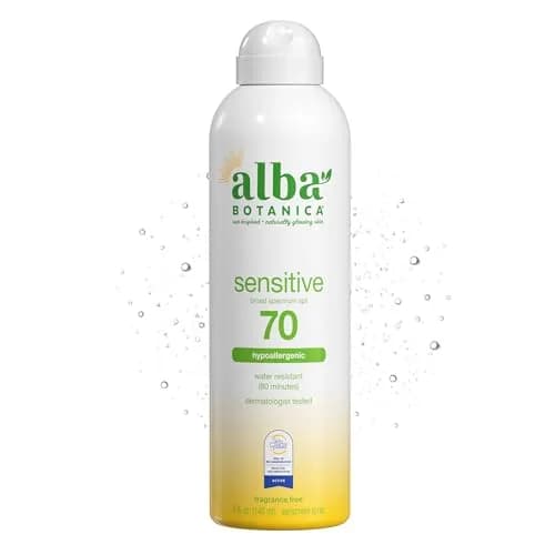 Alba Botanica Sensitive Sunscreen Spray SPF 70, 148ml (5 Fl Oz) | Hypoallergenic & Water Resistant thumbnail 1