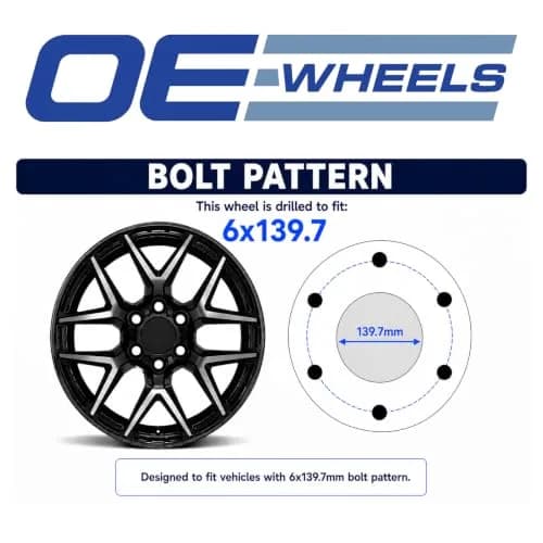 OE Wheels CV26 20x9 Silver Wheels | 6x139.7 Bolt Pattern, 28ET Offset, 275/55R20 TBB Tires thumbnail 6