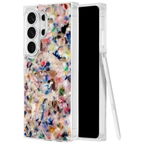 FLAUNT Square Samsung Galaxy S26 Ultra Case - Confetti Tortoise Shell | Shockproof & Magnetic thumbnail 1
