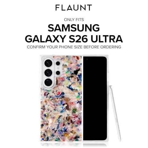 FLAUNT Square Samsung Galaxy S26 Ultra Case - Confetti Tortoise Shell | Shockproof & Magnetic thumbnail 2