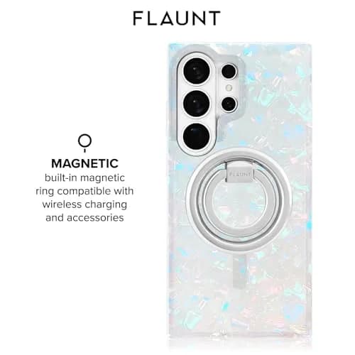 FLAUNT Official Square Samsung Galaxy S26 Ultra Case - Opal Shell | Shockproof & Magnetic thumbnail 4
