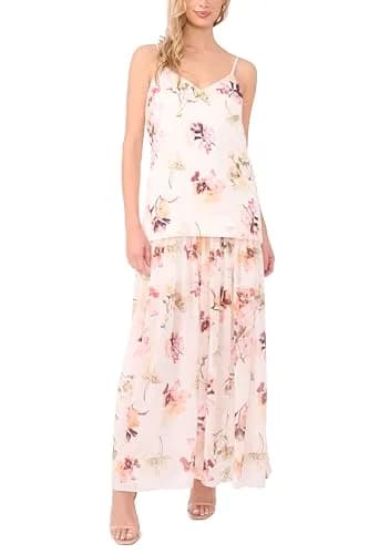 1.STATE Floral V-Neck Maxi Dress 1 Pack | Elegant Spring/Summer Style (100 words) thumbnail 1
