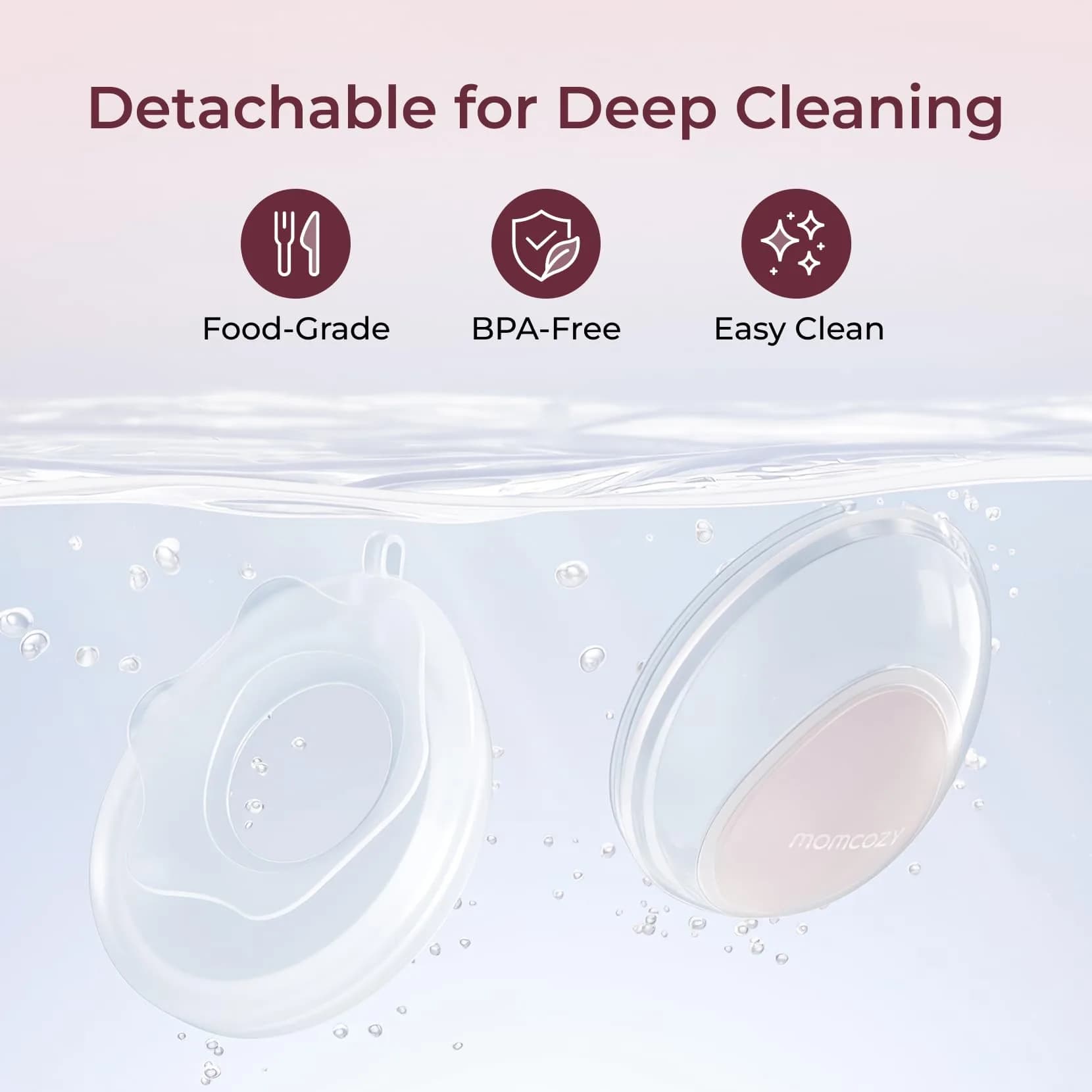 Momcozy Discreet Comfort Collector 1 oz (30 ml) | Passive Milk Catcher for Nursing Bras - view 6
