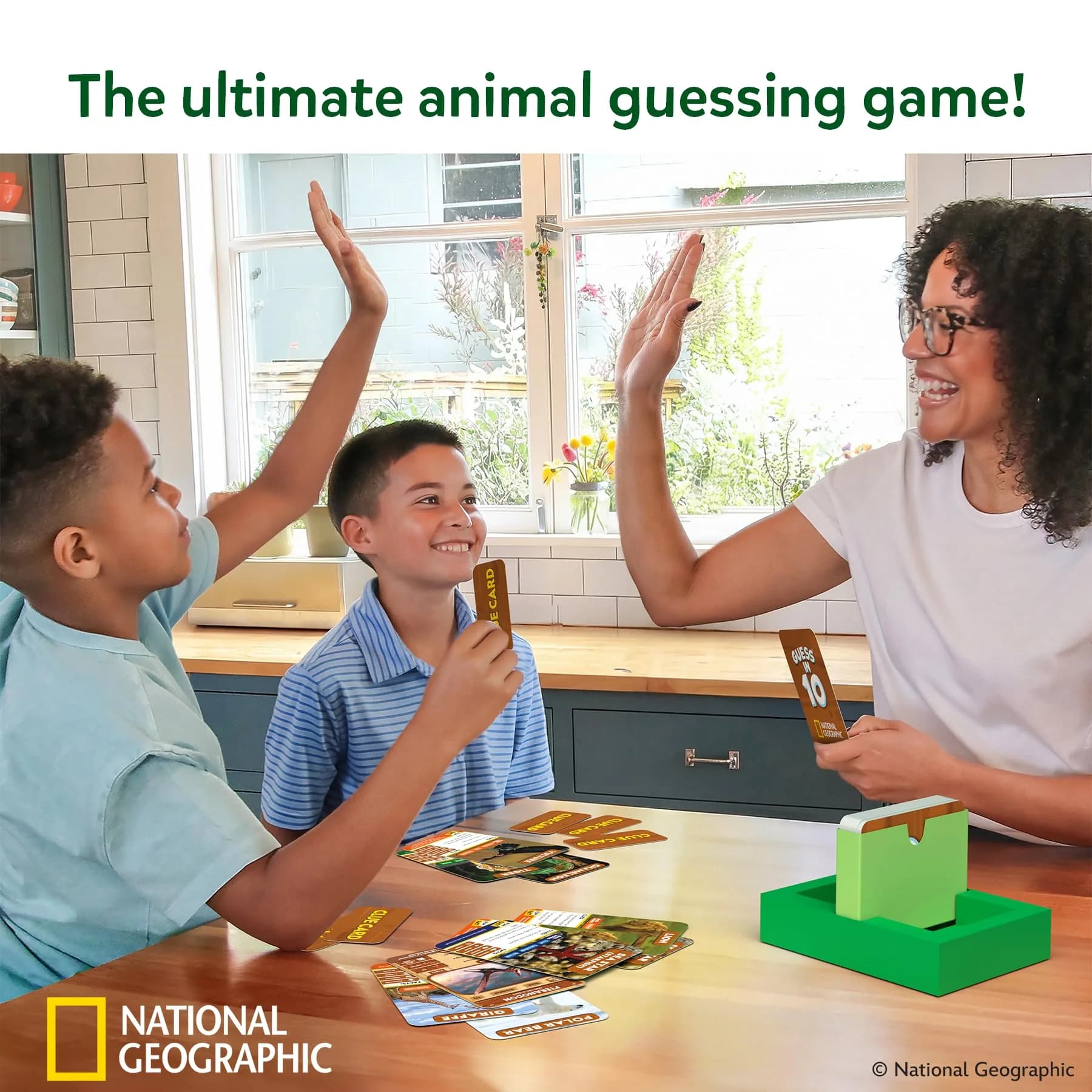 Skillmatics Guess in 10 National Geographic Animals Card Game, Educational Travel Toy for Kids Ages 6+ | 50 Game Cards - view 2