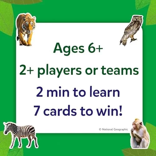Skillmatics Guess in 10 National Geographic Animals Game | Educational Card Game for Ages 6+ thumbnail 6