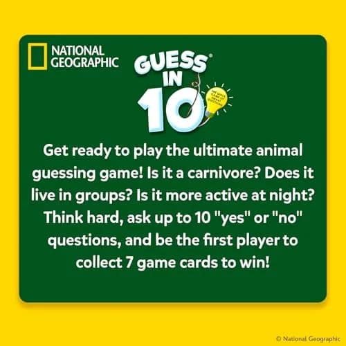Skillmatics Guess in 10 National Geographic Animals Game | Educational Card Game for Ages 6+ thumbnail 8