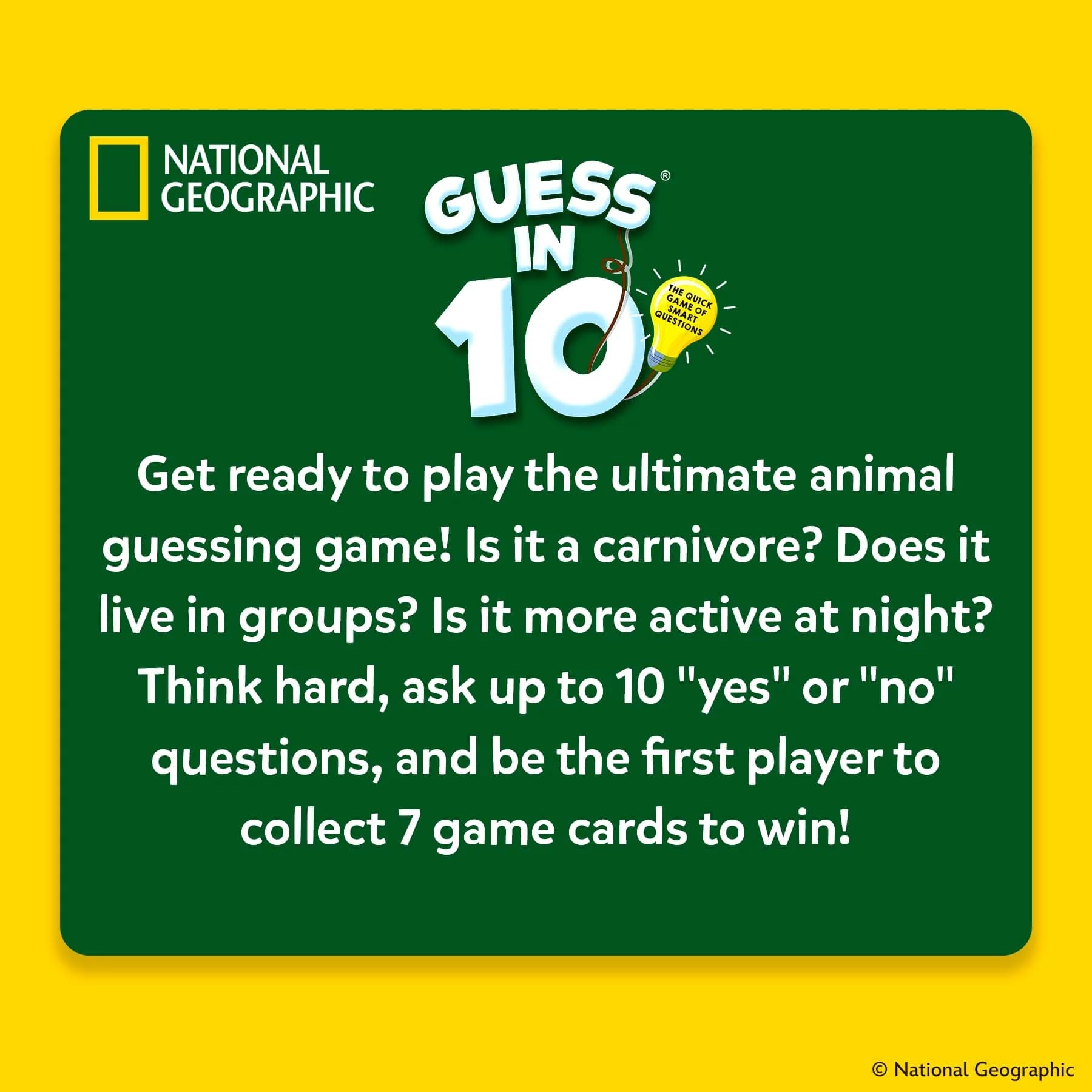 Skillmatics Guess in 10 National Geographic Animals Card Game, Educational Travel Toy for Kids Ages 6+ | 50 Game Cards - view 8