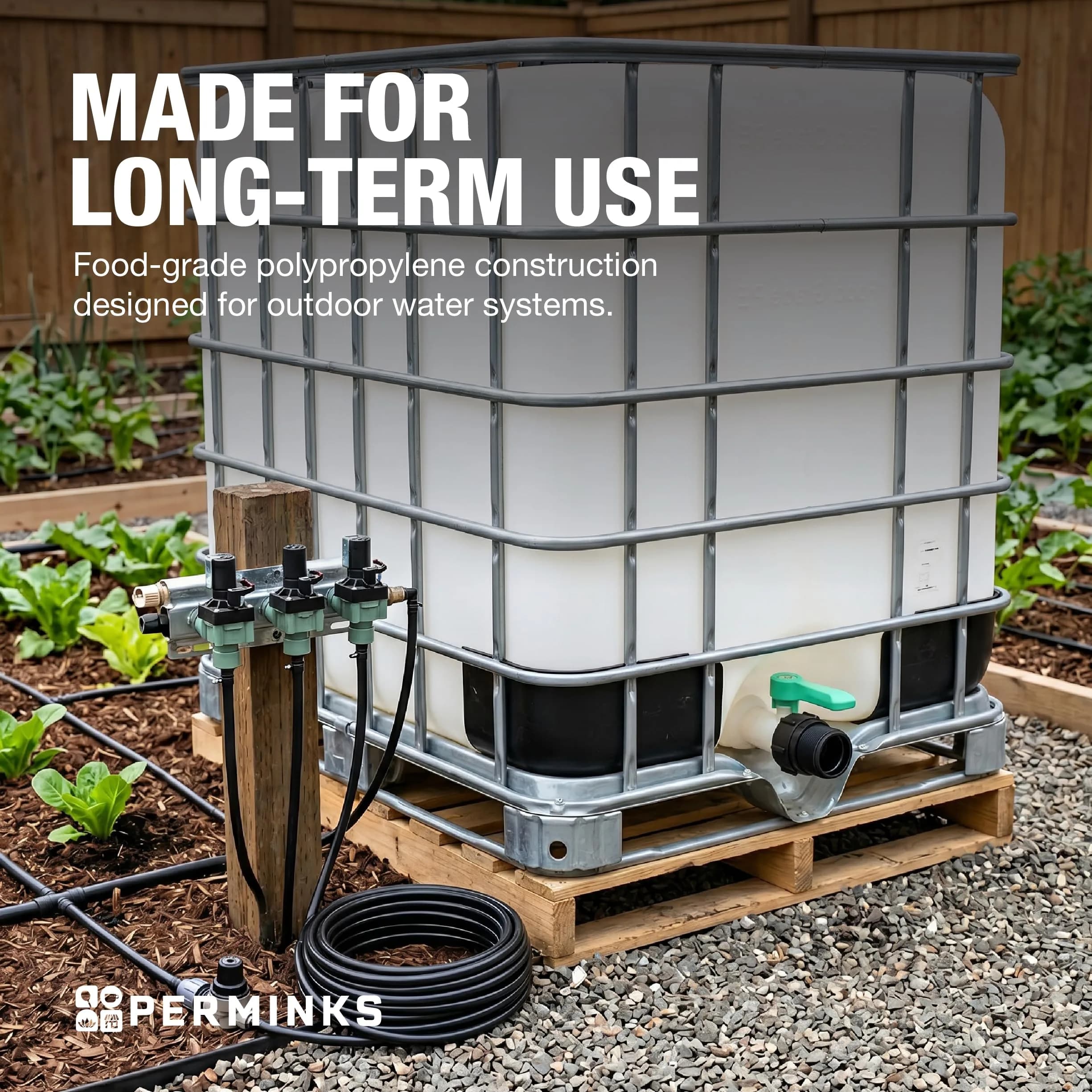 PERMINKS IBC Tote Adapter S60x6 60mm Coarse Thread to 2" NPT, 275-330 Gal, 2-Pack | Connect IBC Tanks to NPT Plumbing - view 7
