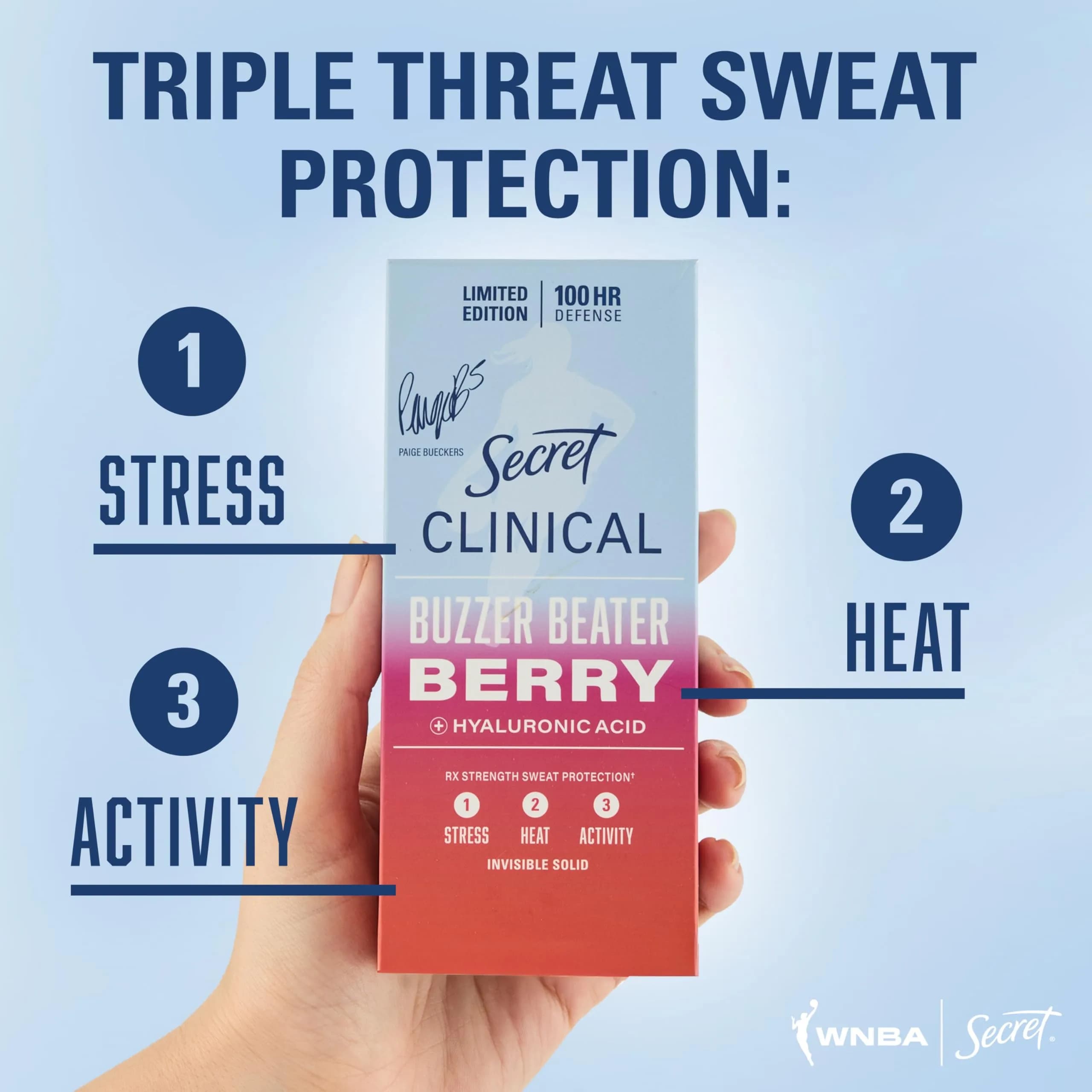Secret Clinical Strength Antiperspirant Deodorant Bundle for Women, 5.2 oz (147 g) | Triple Threat Sweat Protection with Hyaluronic Acid - view 6