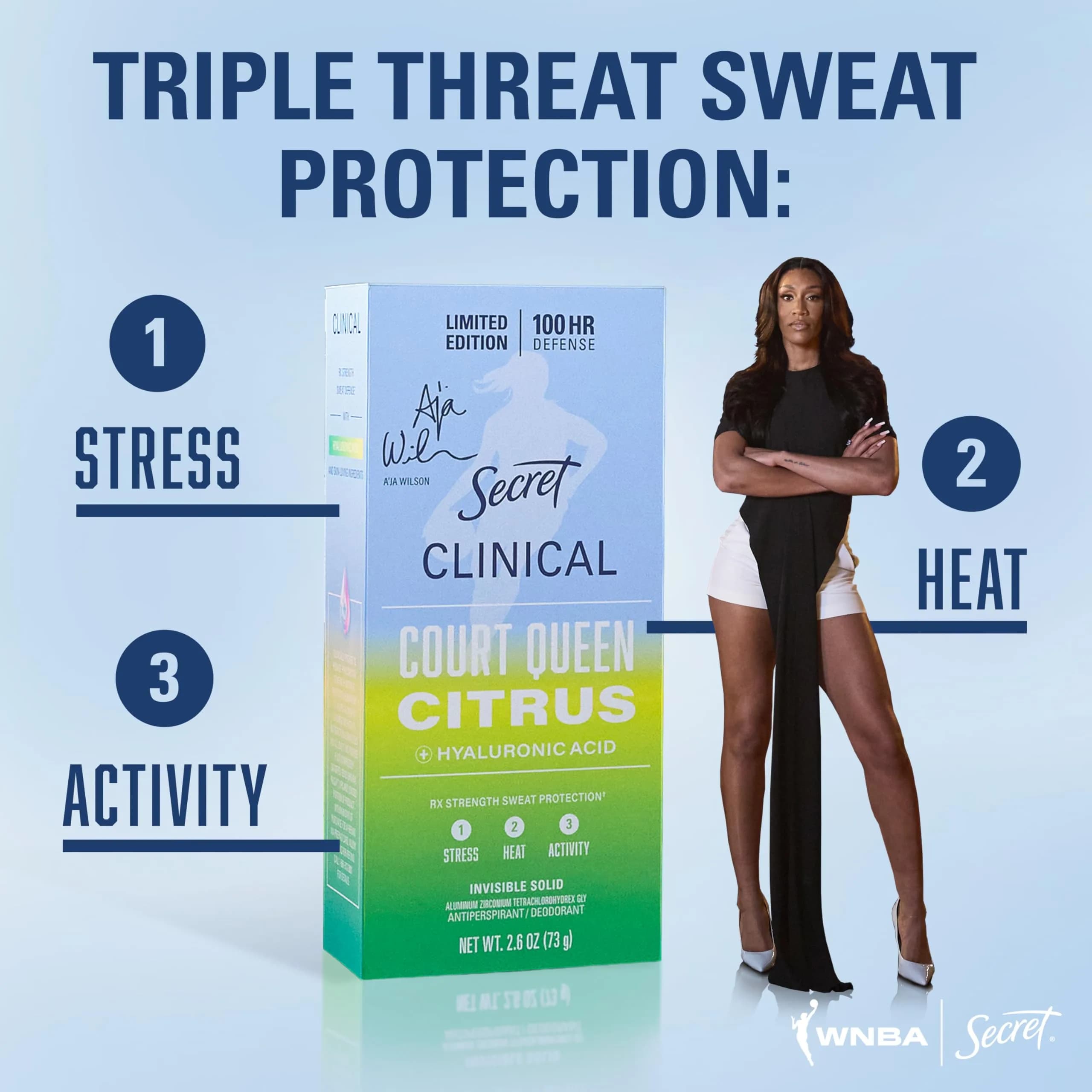 Secret Clinical Strength Antiperspirant Deodorant Bundle for Women, 5.2 oz (147 g) | Triple Threat Sweat Protection with Hyaluronic Acid - view 7