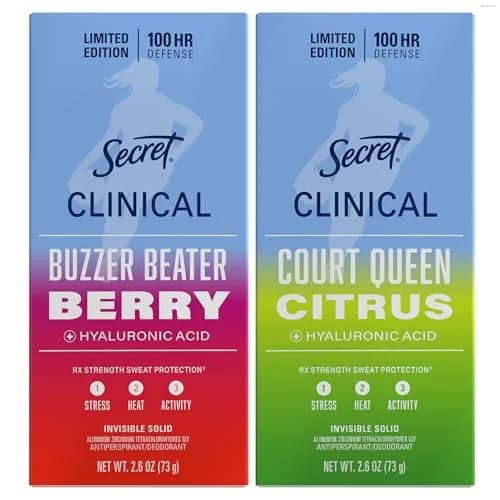 Secret Clinical Strength Antiperspirant Deodorant Bundle for Women, 5.2 oz (147 g) | Triple Threat Sweat Protection with Hyaluronic Acid thumbnail 1