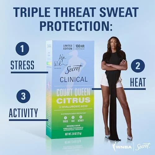 Secret Clinical Strength Antiperspirant Deodorant Bundle for Women, 5.2 oz (147 g) | Triple Threat Sweat Protection with Hyaluronic Acid thumbnail 7