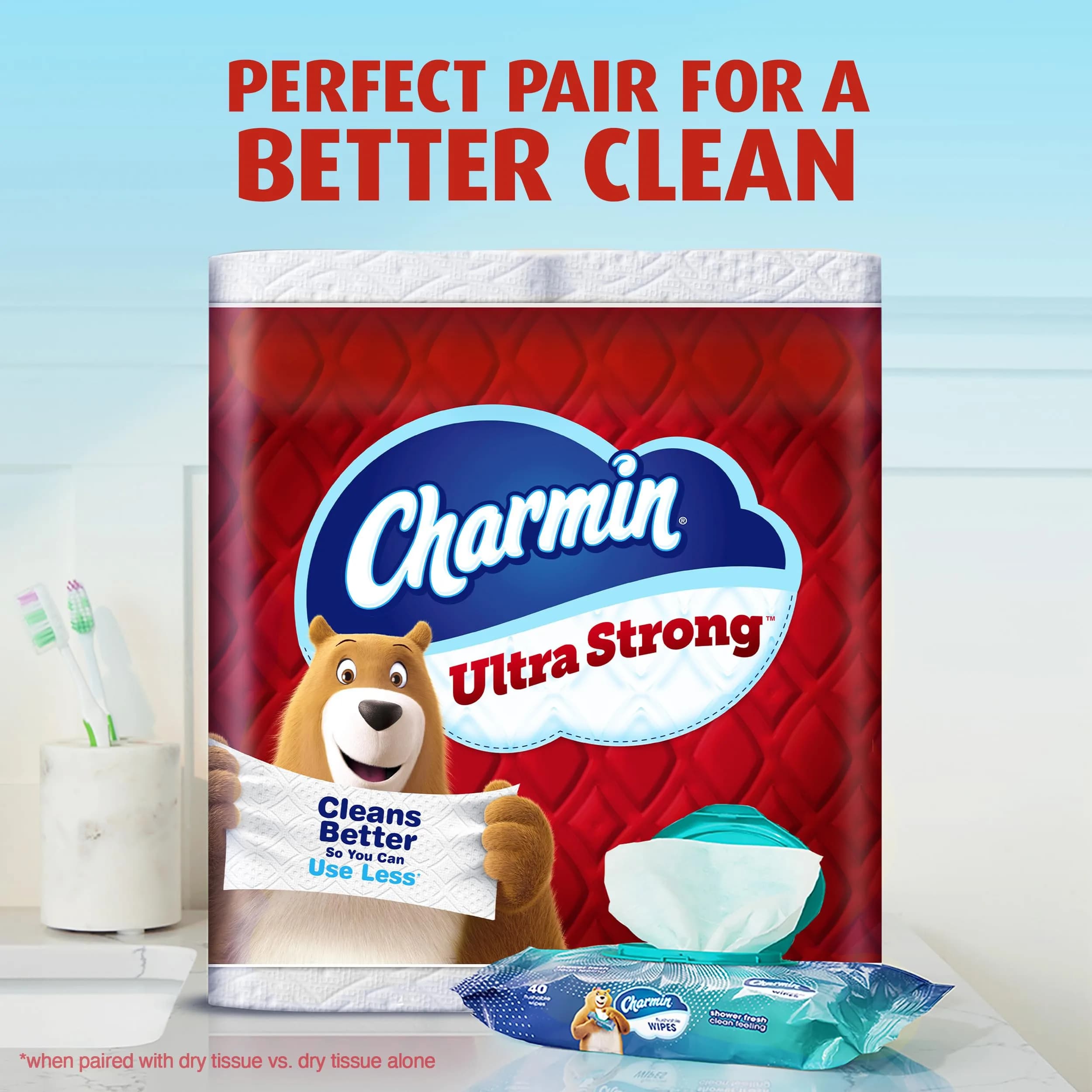 Charmin Ultra Strong Toilet Paper 12 Mega XL Rolls (3960 Sheets Total) | 4X Stronger When Wet - view 9