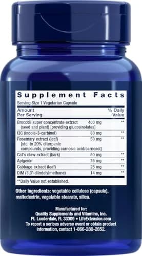 Life Extension Cruciferous Vegetable Extract Blend 90 Vegetarian Capsules | Supports Cellular Health thumbnail 2