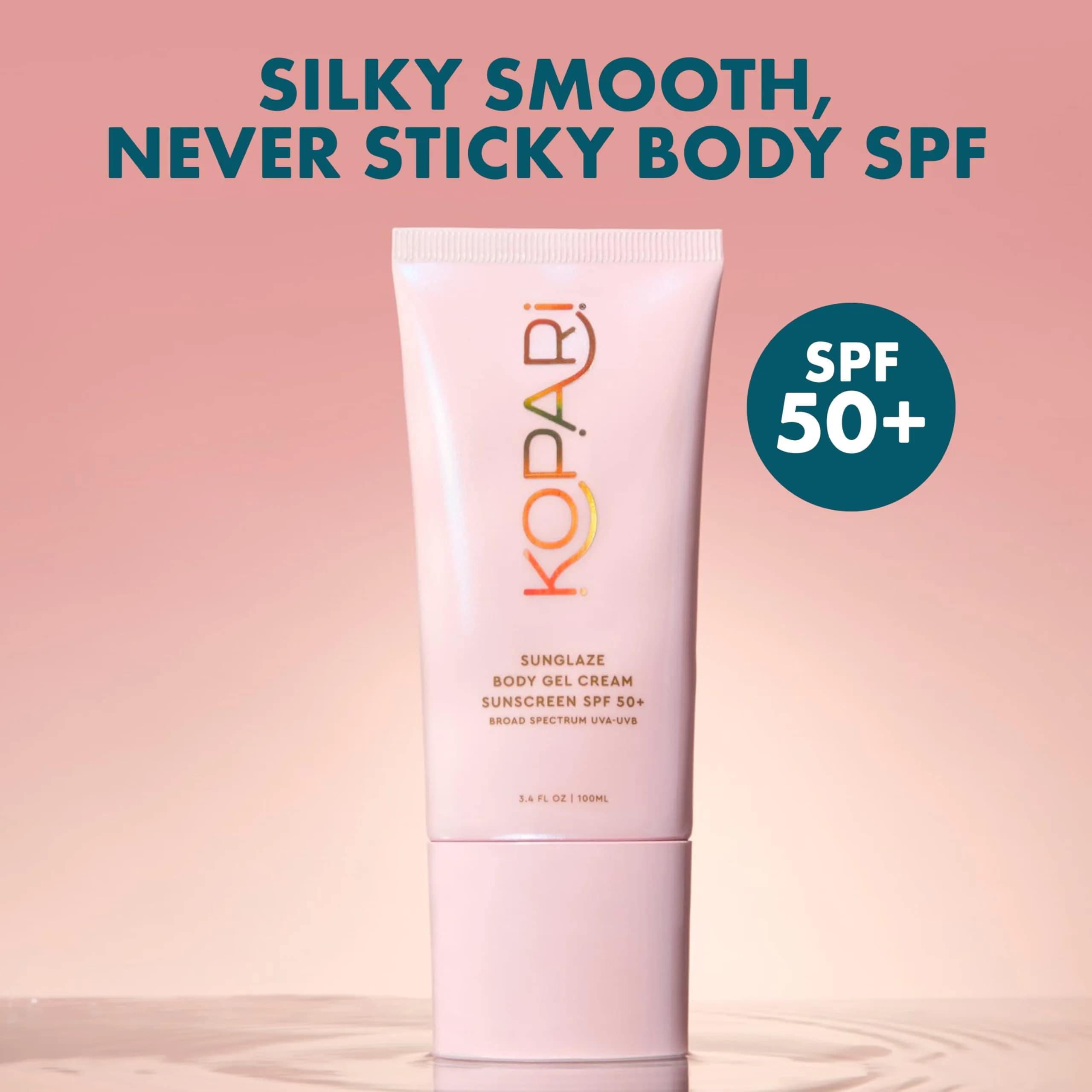 Kopari Golden Sunglaze Sheer Body Mist Sunscreen SPF 50 in Pink | 4.7 oz Hydrating Mist for a Glowy Finish - view 2